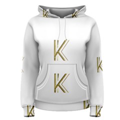 Monogrammed Monogram Initial Letter K Gold Chic Stylish Elegant Typography Women s Pullover Hoodie by yoursparklingshop