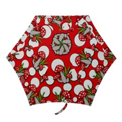 Mushrooms Pattern Mini Folding Umbrellas by Valentinaart