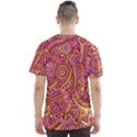 Pink Yellow Hippie Flower Pattern Zz0106 Men s Sport Mesh Tee View2