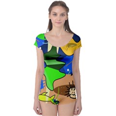 Aquarium  Boyleg Leotard 