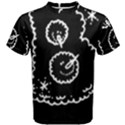 Funny Black And White Doodle Snowballs Men s Cotton Tee View1