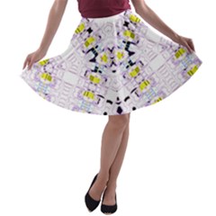 Kratom Fou  A-line Skater Skirt by MRTACPANS