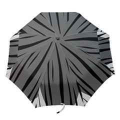 Gray, Black And White Design Folding Umbrellas by Valentinaart