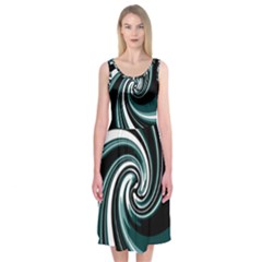 Elegant Twist Midi Sleeveless Dress