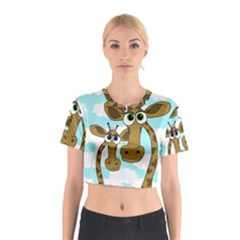 Just The Two Of Us Cotton Crop Top by Valentinaart