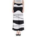 White and black waves Maxi Skirts View1