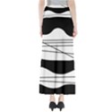 White and black waves Maxi Skirts View2