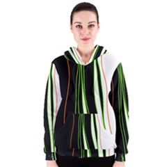 Colorful Lines Harmony Women s Zipper Hoodie by Valentinaart