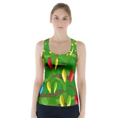 Parrots Flock Racer Back Sports Top