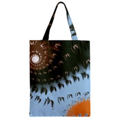 Sun-ray Swirl Pattern Zipper Classic Tote Bag by digitaldivadesigns