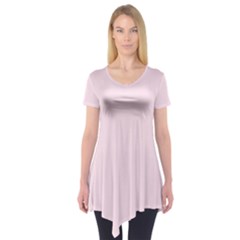 Pink Color Design Short Sleeve Tunic 