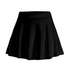 Black Color Design Mini Flare Skirt