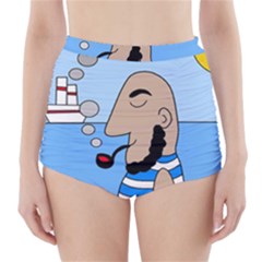 Sailor High-waisted Bikini Bottoms