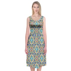 Jules Abstract Midi Sleeveless Dress