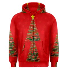 Xmas Tree 3 Men s Zipper Hoodie by Valentinaart