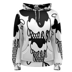 Blackandwhite Mickey Icecream Women s Pullover Hoodie by XOOXOO