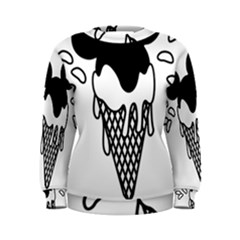 Blackandwhite Mickey Icecream Women s Sweatshirt by XOOXOO