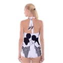 Blackandwhite Mickey Icecream Boyleg Halter Swimsuit  View2