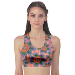 Colorful Floral Dream Sports Bra by DanaeStudio