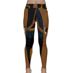 Halloween - Cemetery Evil Tree Yoga Leggings  by Valentinaart