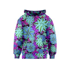 Vibrant Floral Collage Print Kids  Pullover Hoodie by dflcprintsclothing