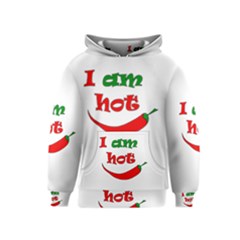 I Am Hot  Kids  Pullover Hoodie by Valentinaart