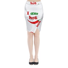 I Am Hot  Midi Wrap Pencil Skirt by Valentinaart