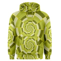 Crazy Dart Green Gold Spiral Men s Pullover Hoodie by designworld65