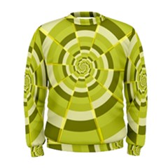 Crazy Dart Green Gold Spiral Men s Sweatshirt by designworld65