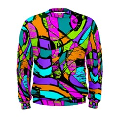 Abstract Sketch Art Squiggly Loops Multicolored Men s Sweatshirt by EDDArt