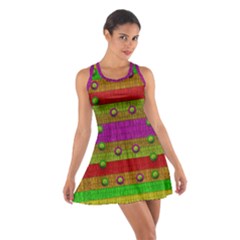 A Wonderful Rainbow And Stars Cotton Racerback Dress