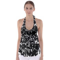 Black And White Miracle Babydoll Tankini Top