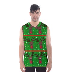 Reindeer Pattern Men s Basketball Tank Top by Valentinaart