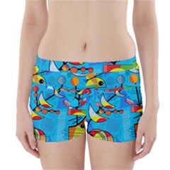 Happy Day - Blue Boyleg Bikini Wrap Bottoms