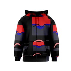 Geometrical Abstraction Kids  Zipper Hoodie by Valentinaart