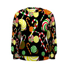 Xmas Candies  Women s Sweatshirt by Valentinaart