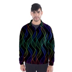 Rainbow Helix Black Wind Breaker (men) by designworld65