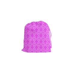 Pink Elegant Pattern Drawstring Pouches (xs) 