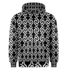 Black And White Pattern Men s Zipper Hoodie