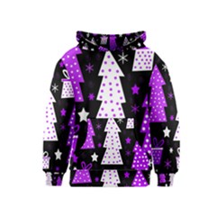 Purple Playful Xmas Kids  Pullover Hoodie by Valentinaart