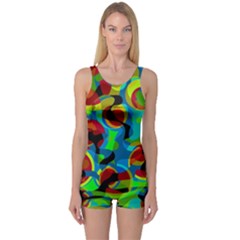 Colorful Smoothie  One Piece Boyleg Swimsuit