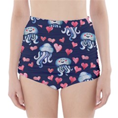 Jellyfish Love High-waisted Bikini Bottoms