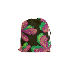 Colorful Leafs Drawstring Pouches (small)  by Valentinaart