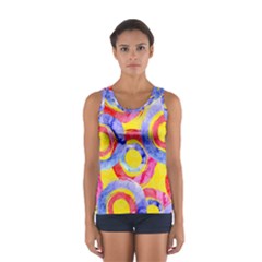 Blue And Pink Dream Women s Sport Tank Top  by DanaeStudio