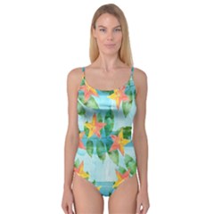 Tropical Starfruit Pattern Camisole Leotard 