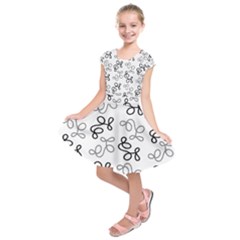 Gray Elegance  Kids  Short Sleeve Dress