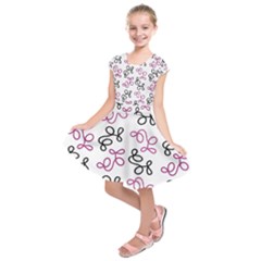 Magenta Elegance  Kids  Short Sleeve Dress