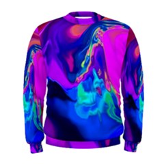 The Perfect Wave Pink Blue Red Cyan Men s Sweatshirt by EDDArt