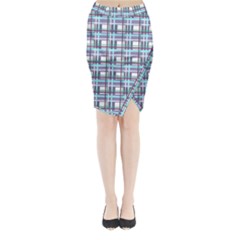 Decorative Plaid Pattern Midi Wrap Pencil Skirt by Valentinaart