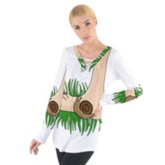 Barefoot In The Grass Women s Tie Up Tee